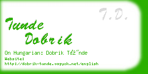 tunde dobrik business card